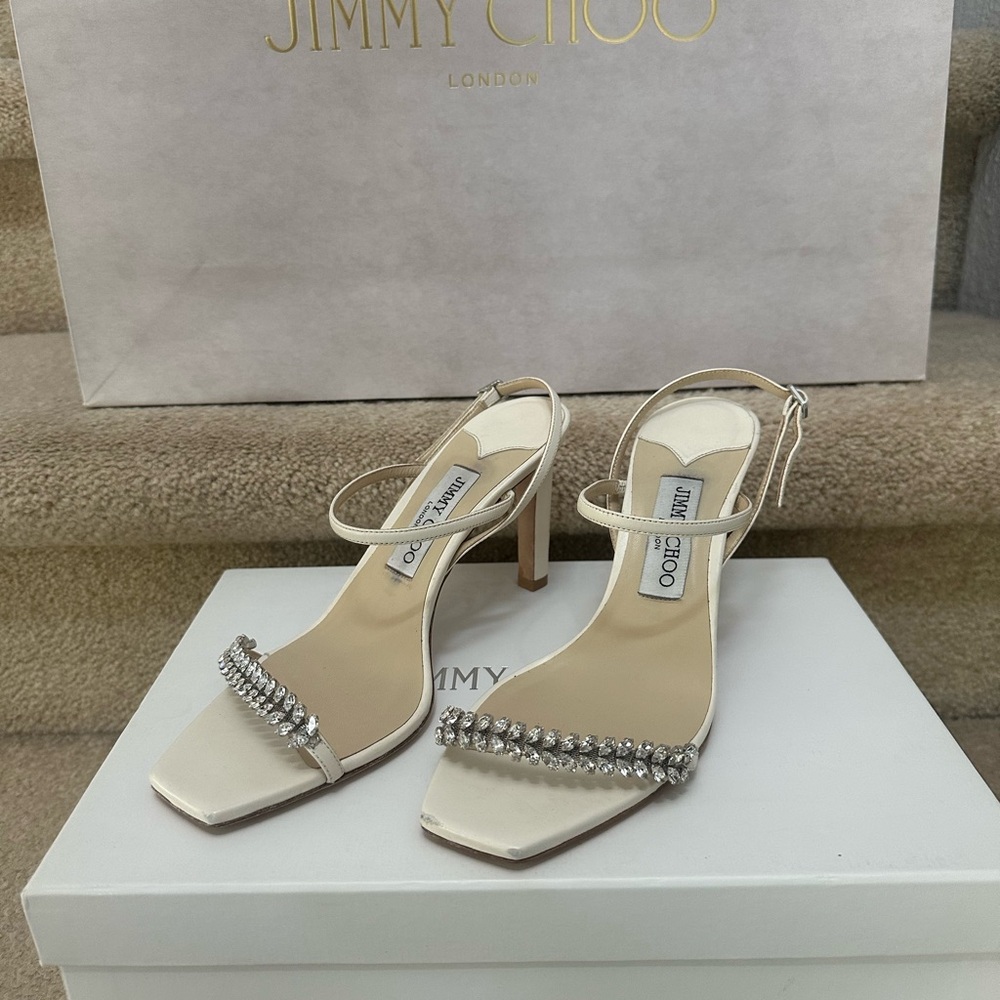 Jimmy Choo Meira 85MM Bridal Heels